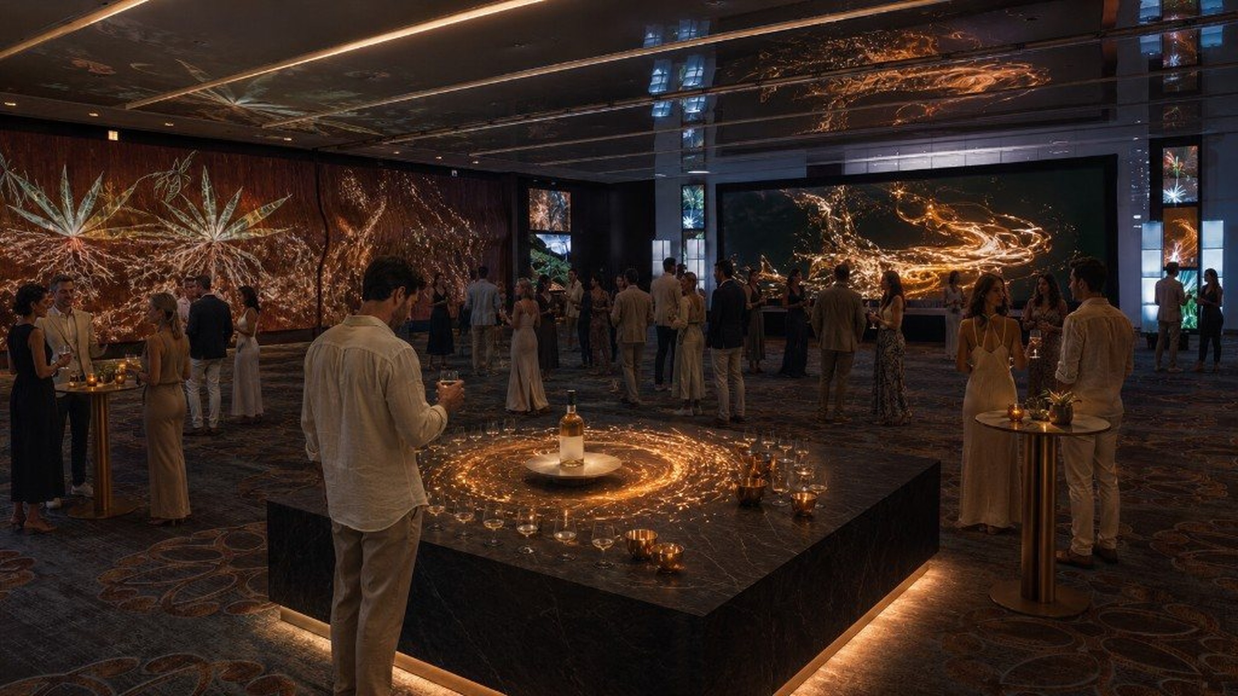 Concept visualization — ANDATA LAB: a brand moment layered on permanent media architecture
